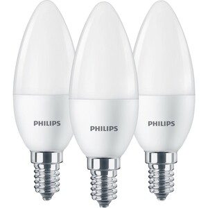 Philips LED-Lampe 3er-Pack E14 40 W Warmweiß EEK: A+