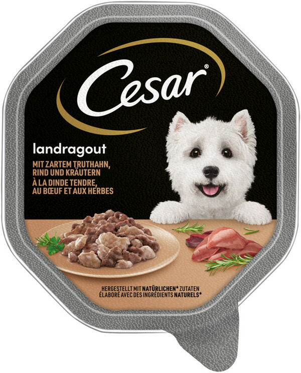 Bild 1 von Cesar Landküche mit Pute und Rind in Sauce Hundefutter nass 150 g