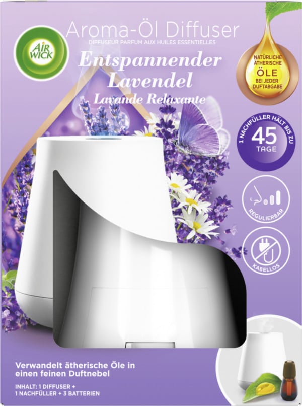 Bild 1 von Air Wick Fühl dich wohl Aroma-Öl Diffuser Entspannender Lavendel Starter-Set