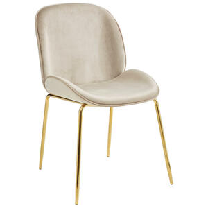 Livetastic Stuhl samt taupe goldfarben  Adriano -Trend-