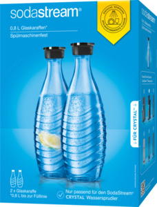 SodaStream Spülmaschinenfeste Glaskaraffe Duopack