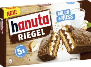 Ferrero hanuta Riegel mit Milch & Nuss