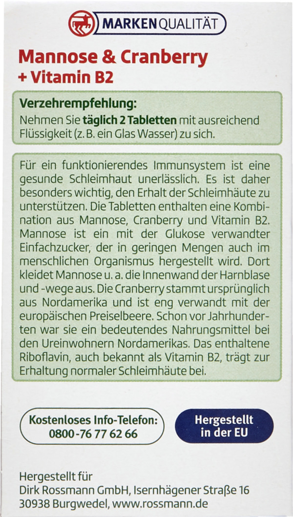 Bild 4 von altapharma Mannose & Cranberry + Vitamin B2