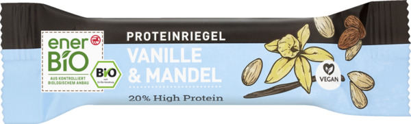 Bild 1 von enerBiO Veganer Proteinriegel Vanille & Mandel