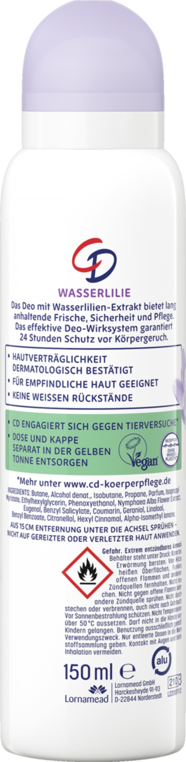 Bild 2 von CD 
            Deo Deospray "Wasserlilie"