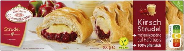 Bild 1 von Coppenrath & Wiese Kirsch-Strudel mit Vanillepudding auf Haferbasis