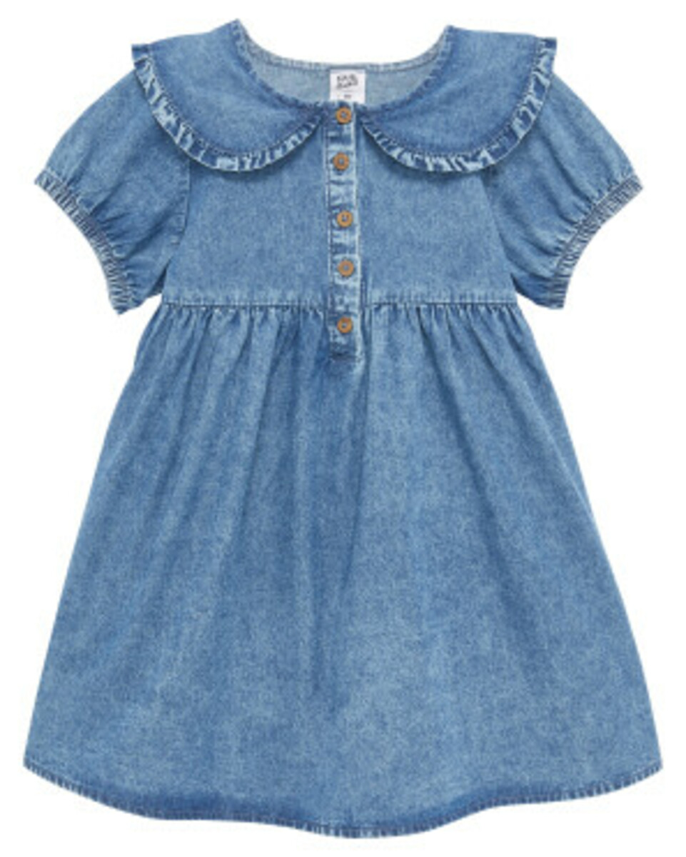 Bild 1 von Jeanskleid mit Bubikragen, Kiki & Koko, Knopfleiste, jeansblau