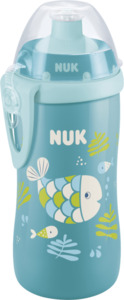 NUK Junior Cup mit Push-Pull Tülle und Chamäleon Effekt 300 ml, Blau