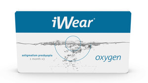 iWear® Oxygen astigmatism presbyopia D-Typ Monatslinsen Multifokal Torisch 3 Stück unisex