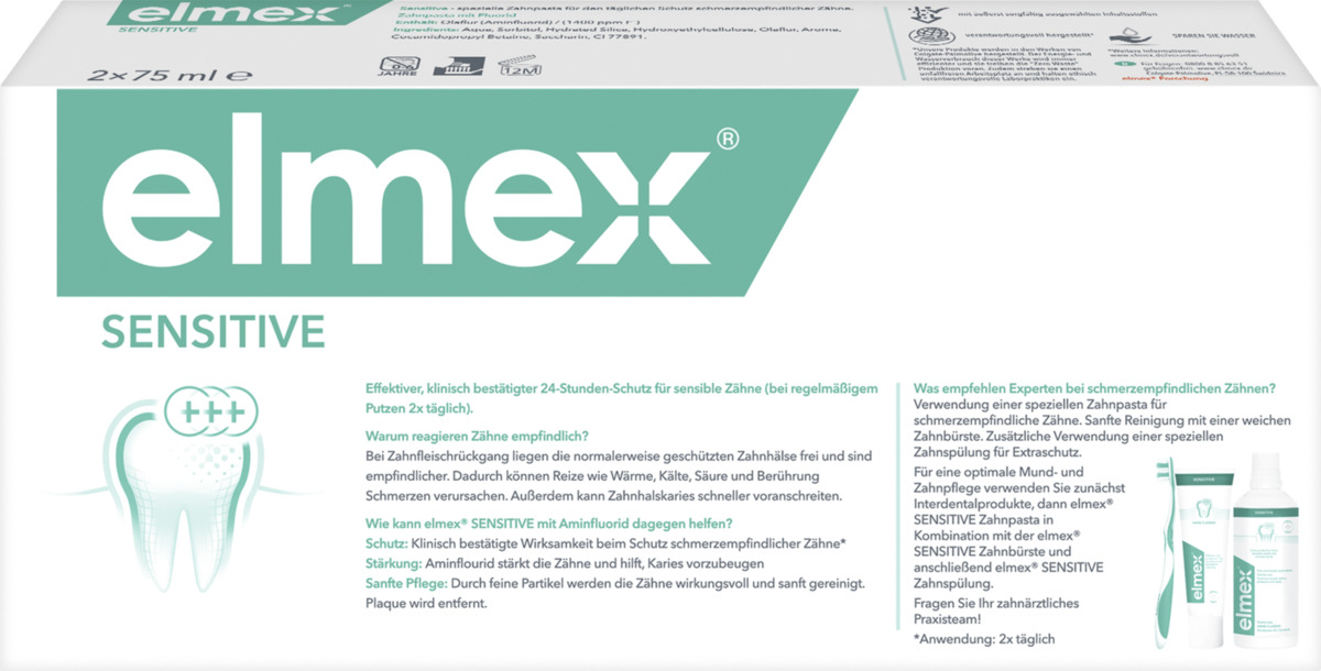 Bild 2 von elmex Sensitive Zahnpasta Doppelpack