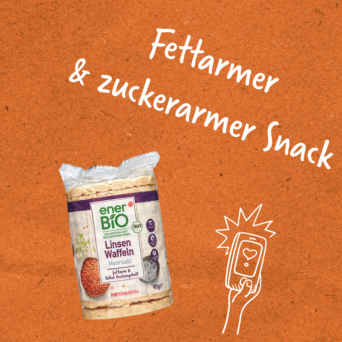 Bild 2 von enerBiO Linsenwaffeln Meersalz