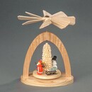 Bild 1 von Albin Preissler Weihnachtspyramide »Wärmespiel - Weihnachtsmann mit Schlitten und Ringelbäumchen«