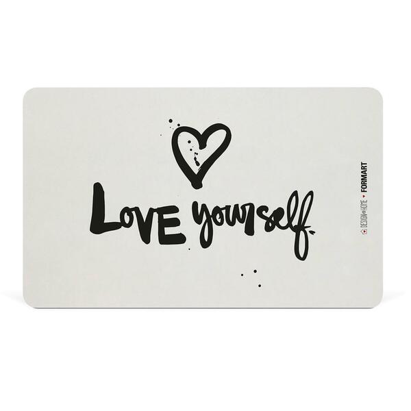 Bild 1 von Schneidebrett Love yourself aus Kunststoff in Schwarz/Weiß