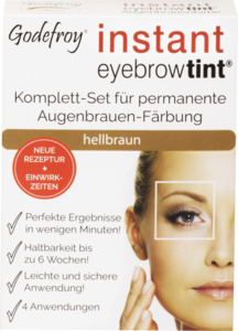 Godefroy Instant Eyebrow Tint Komplett-Set für permanente Augenbauen-Färbung hellbraun