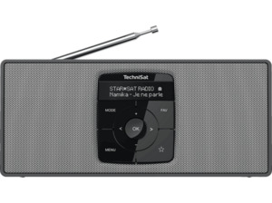 TECHNISAT DIGITRADIO 2 S Portables DAB+/UKW-Stereoradio mit Bluetooth-Audiostreaming, DAB+, UKW/RDS, Bluetooth, Schwarz/Silber