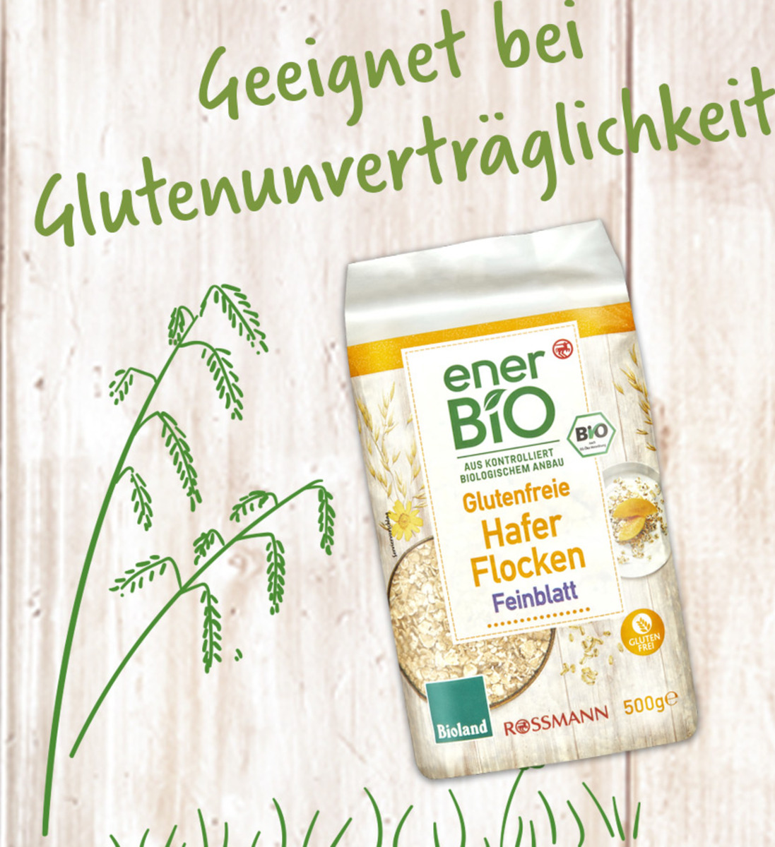 Bild 3 von enerBiO Glutenfreie Haferflocken Feinblatt