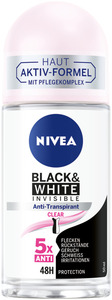 NIVEA Anti-Transpirant Roll-on Black & White Invisible Clear