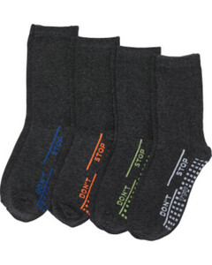 Socken mit Muster, 4er-Pack, Ergee, grau