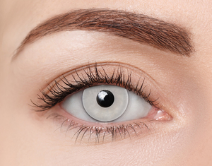 Farbige Kontaktlinsen White Out Monatslinsen Sphärisch 2 Stück unisex