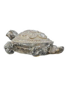 Schimmernde Deko-Schildkröte, ca. 13,5 x 12 x 4 cm, braun
