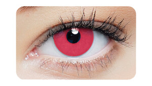 Farbige Kontaktlinsen 1-DAY Red Vampire Farblinsen Sphärisch 2 Stück unisex