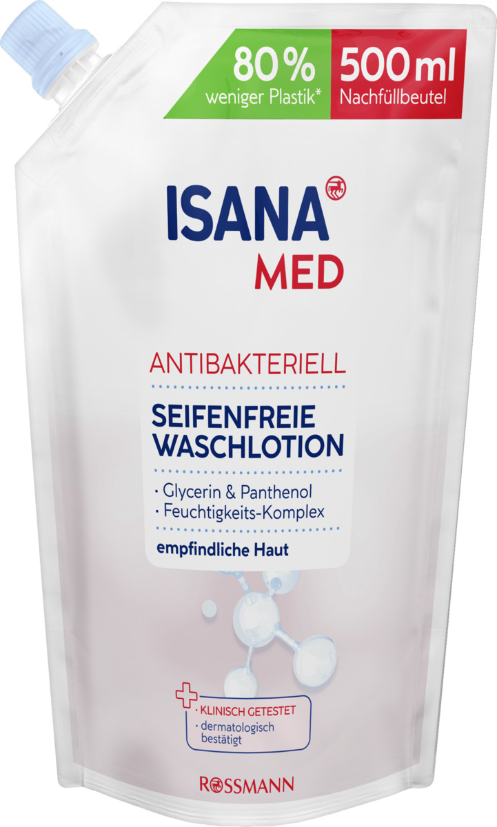Bild 1 von ISANA MED Waschlotion antibakteriell Nachfüllbeutel