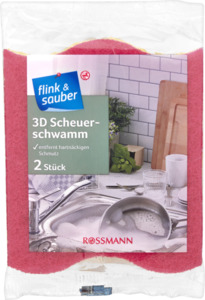 flink & sauber 
            3D-Scheuerschwamm