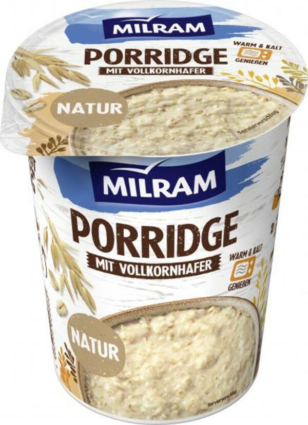 Bild 1 von Milram Porridge Natur mit Vollkornhafer