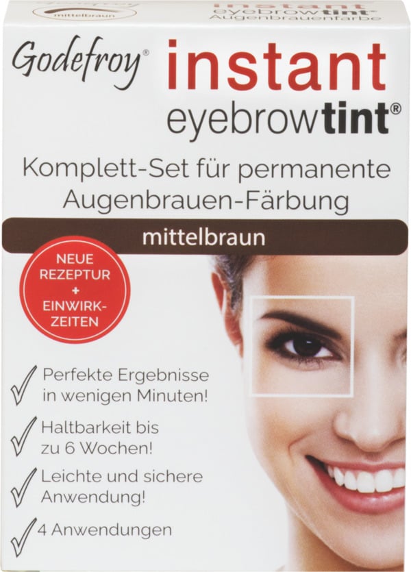 Bild 1 von Godefroy Instant Eyebrow Tint Komplett-Set für permanente Augenbauen-Färbung mittelbraun