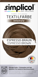 simplicol Textilfarbe intensiv Nr. 1816 Espresso-Braun 1 Set