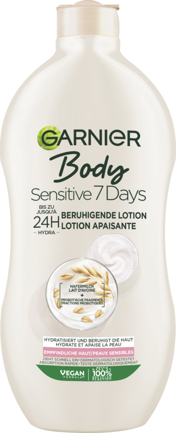 Bild 1 von Garnier Body Sensitive 7 Tage Beruhigende Milk mit Hafermilch