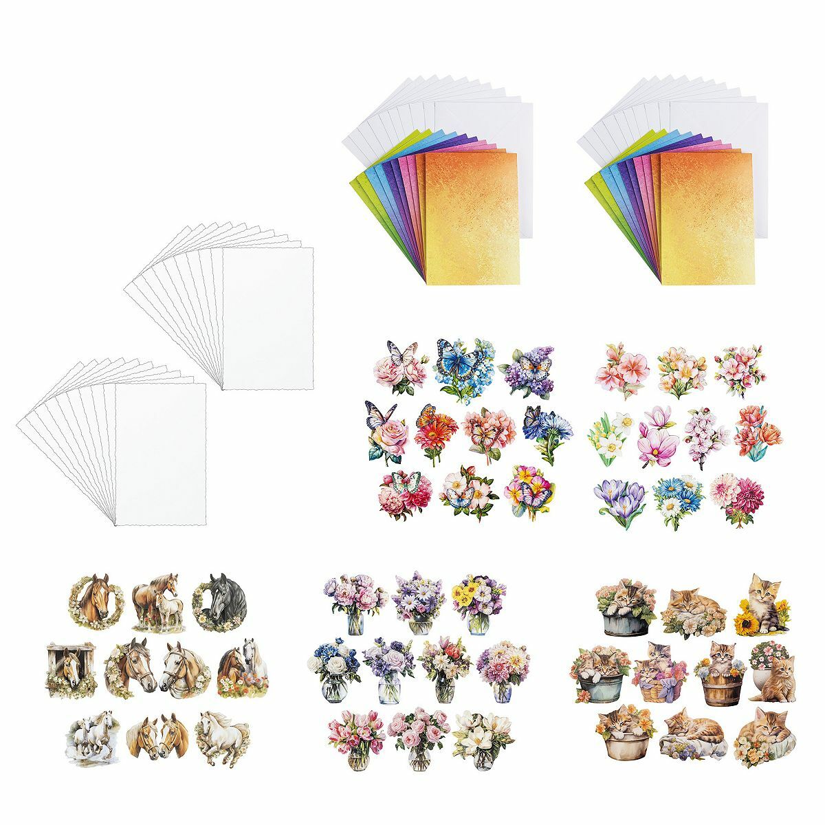 Bild 1 von KARIN JITTENMEIER Grußkarten-Set 3D-Motive & Transparentpapier- aufleger, 110tlg.