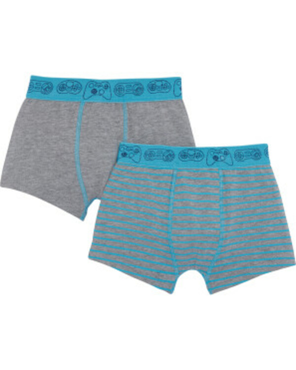 Bild 1 von Retro Boxershorts Gaming, 2er-Pack, Kiki & Koko, dunkelgrau melange