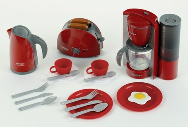 Bild 1 von Klein Kinder-Küchenset »Bosch Frühstückset«, (Set, 16 tlg.), Wasserkocher mit Wasser befüllbar