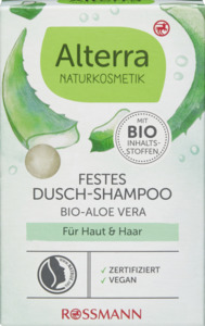 Alterra NATURKOSMETIK Festes Dusch-Shampoo für Haut & Haar