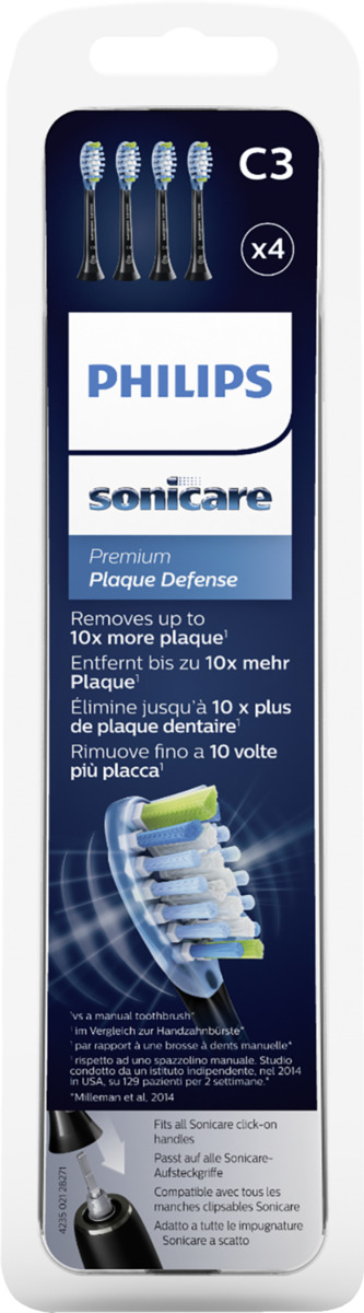 Bild 1 von PHILIPS sonicare C3 Premium Plaque Defence Bürstenköpfe schwarz
