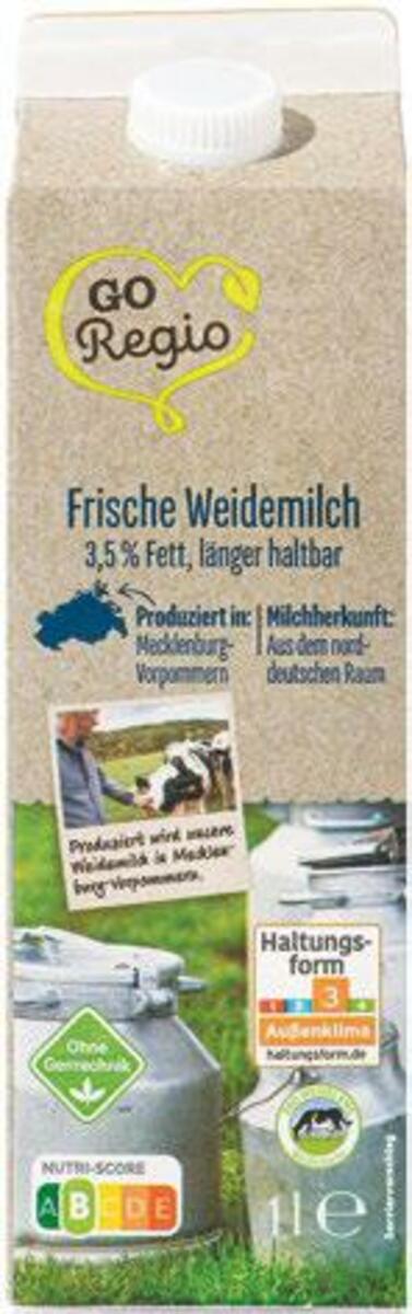 Bild 1 von GO Regio Frische Weidemilch 3,5 % Fett