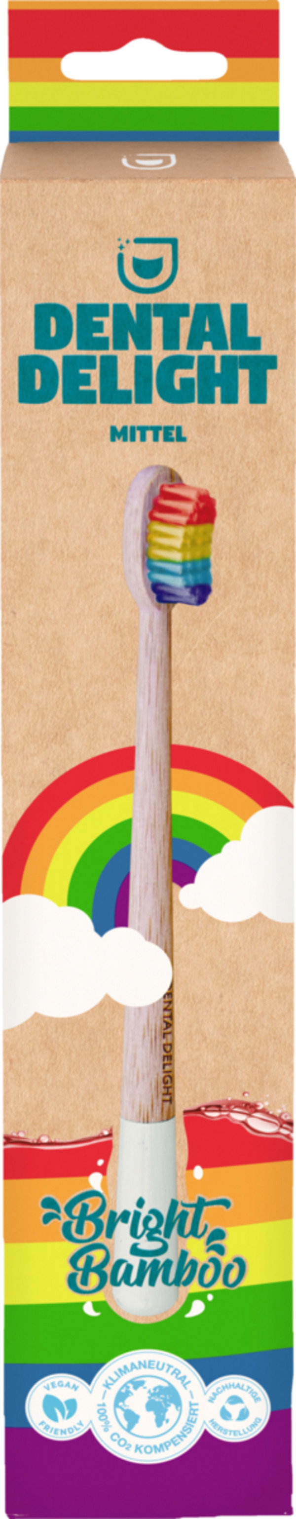 Bild 1 von Dental Delight Bambuszahnbürste Bright Bamboo Rainbow