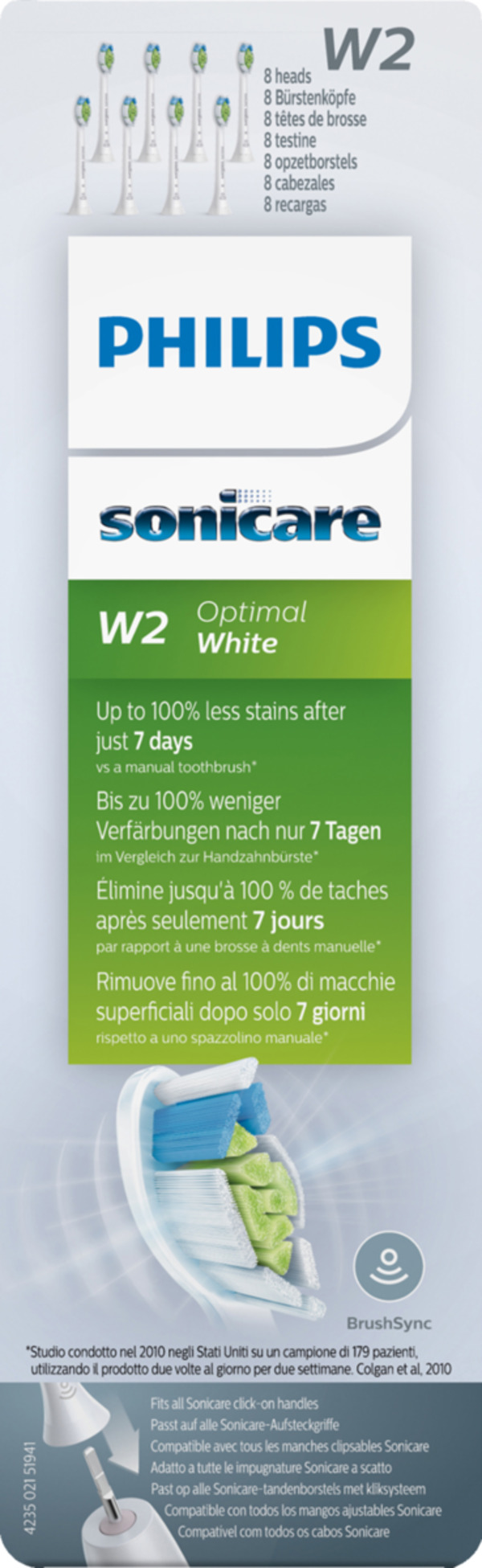Bild 1 von PHILIPS sonicare W2 Opitamal White Standard - Aufsteckbürsten HX6068/ EUR/