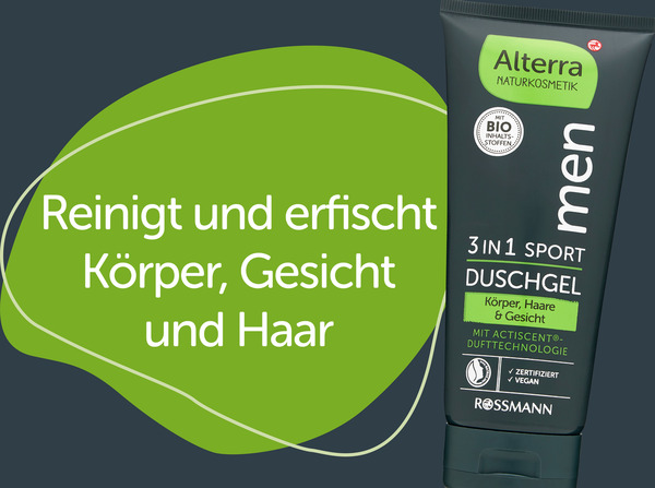 Bild 2 von Alterra 3 in 1 Sport Duschgel Men