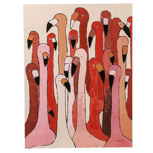 Kare-Design Bild tiere  Flamingo Meeting  Mehrfarbig