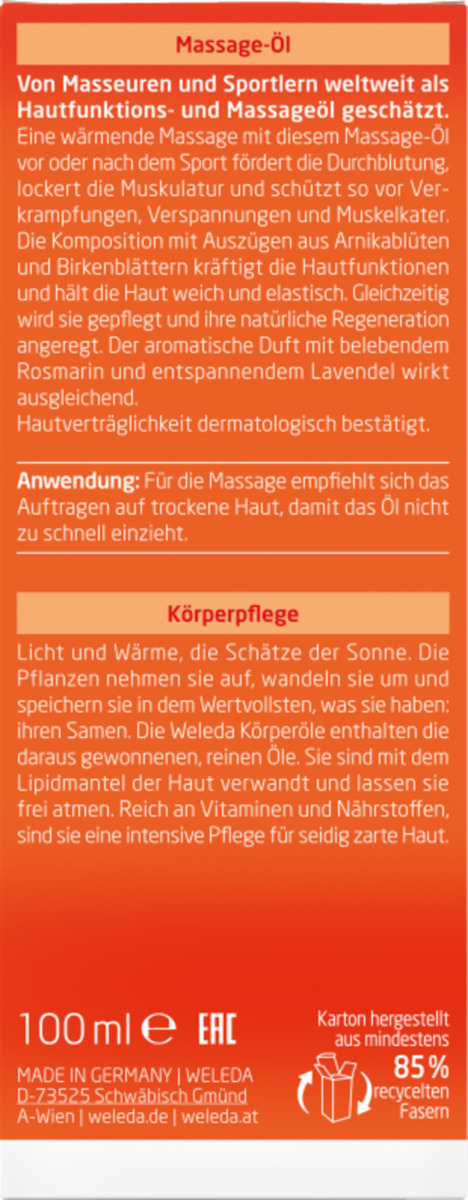 Bild 2 von Weleda Arnika Massage-Öl