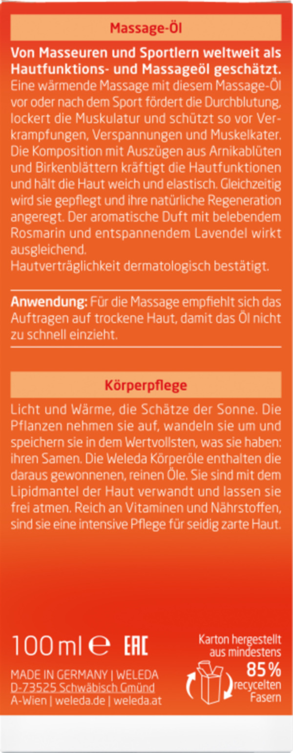 Bild 2 von Weleda Arnika Massage-Öl