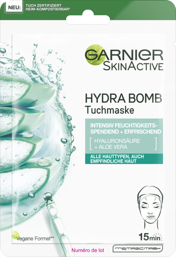 Bild 1 von Garnier SkinActive Hydra Bomb Tuchmaske intensiv feuchtigkeitsspendend + erfrischend