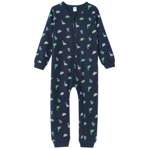 Baby Schlafanzug mit Allover-Print DUNKELBLAU