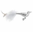 Bild 1 von INGE-GLAS® Christbaumschmuck »White Feathers 9,5cm Vogel« (1-tlg), mundgeblasen, handbemalt