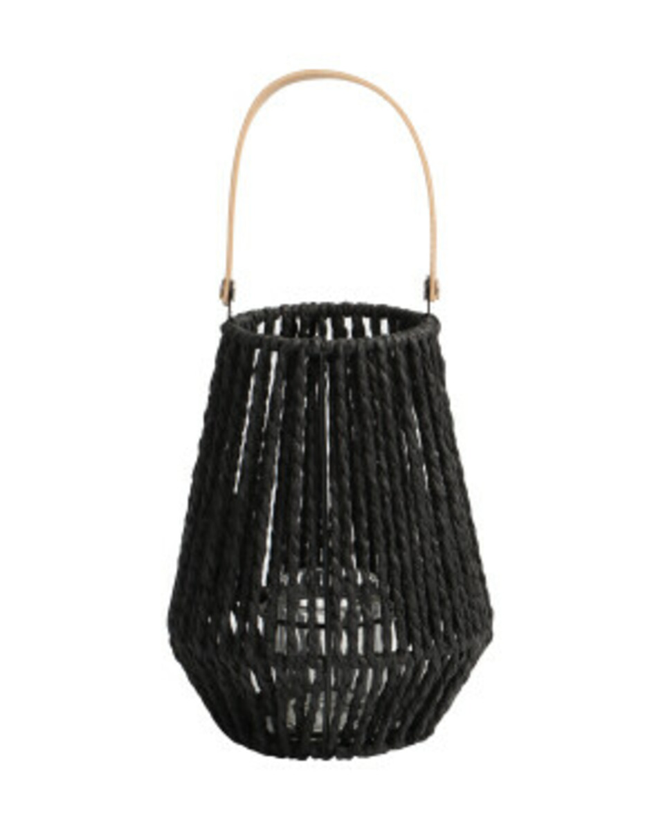 Bild 1 von Laterne Stäbchenoptik, ca. 15 x 20 cm, schwarz