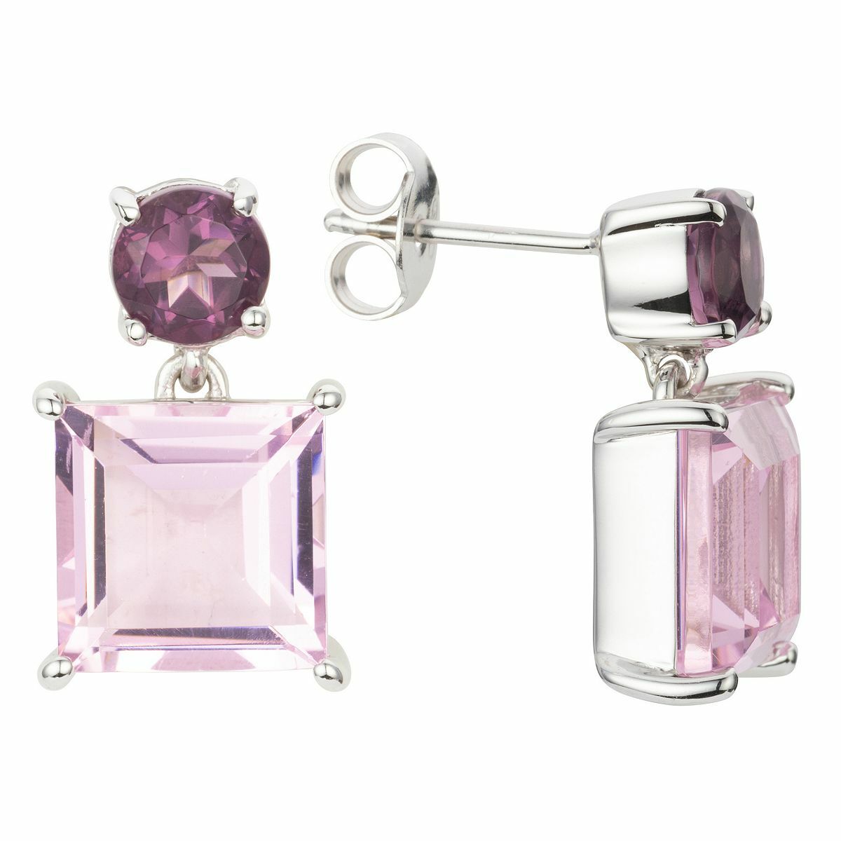 Bild 1 von DIAMONIQUE® Ohrhänger = 9,40ct Schliffmix Silber rhodiniert