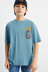 C&A Garfield-Kurzarmshirt, Blau, Größe: 128