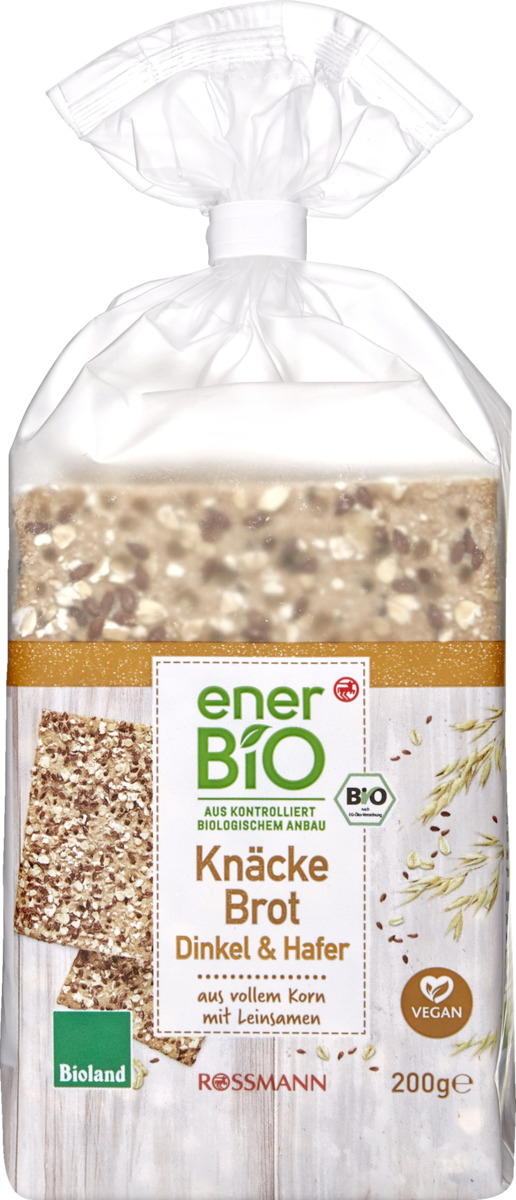 Bild 1 von enerBiO Knäcke Brot Dinkel & Hafer